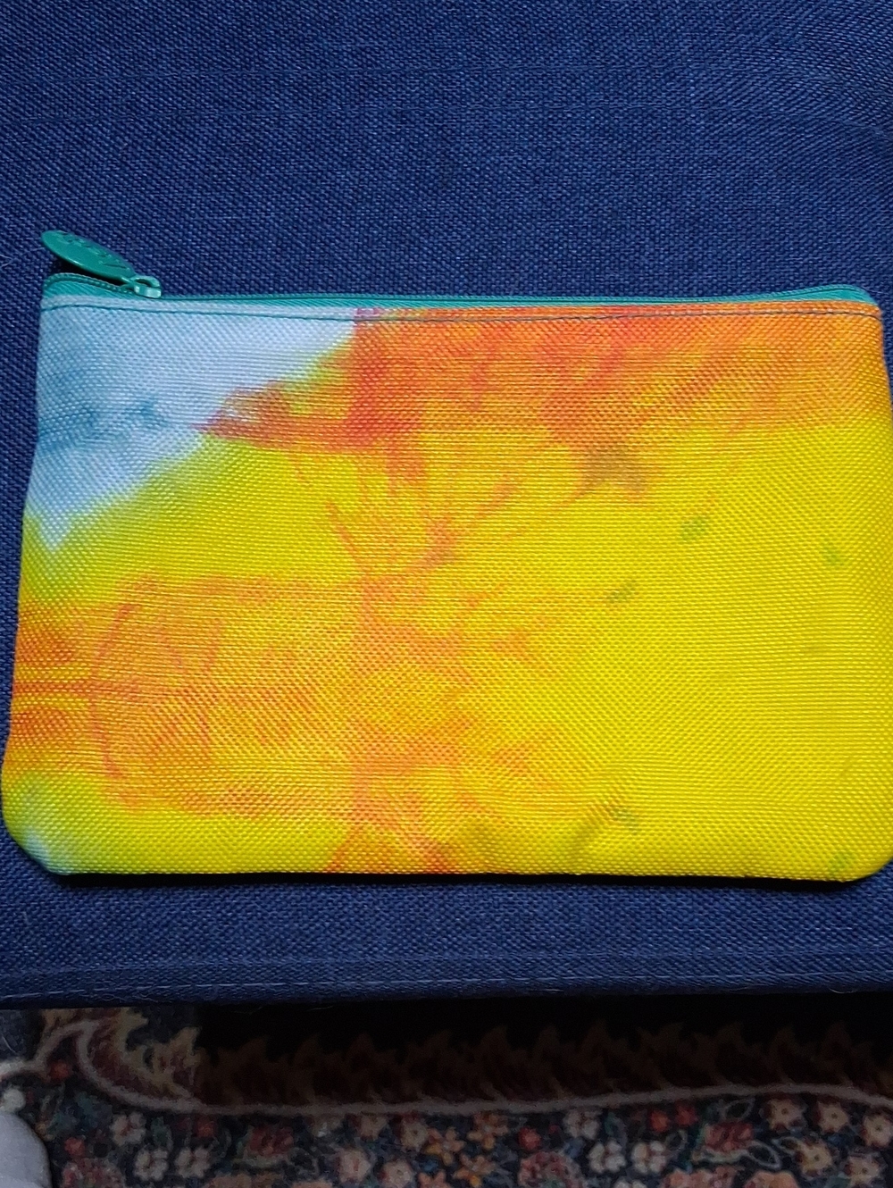 ipsy Tie-Dye Pouch in Yellow, Orange & Aqua
